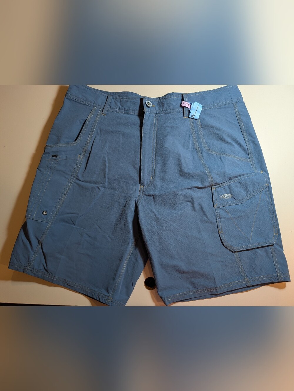AFTCO Men's Size 38 Cargo Fishing Shorts - Blue